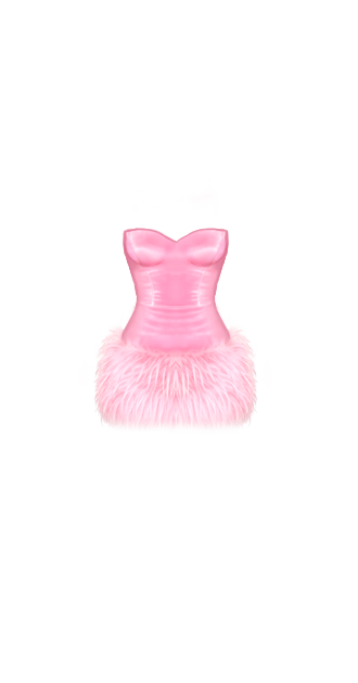 Pink Feather Mini Dress