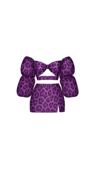 Zoe Purple Leopard Set