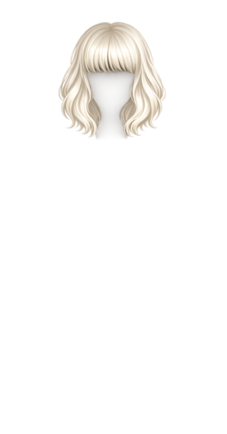 Platinum blonde wavy bob