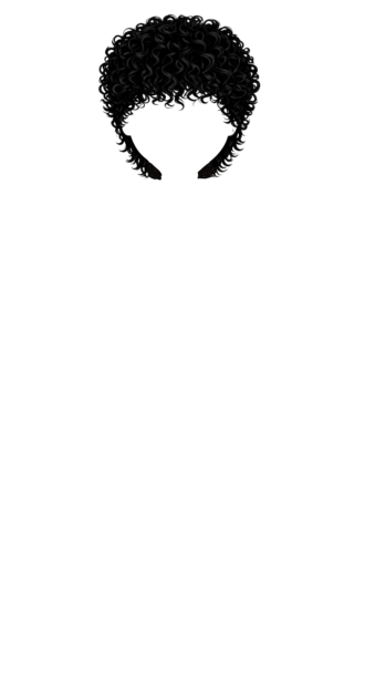 Men’s curly Black hair