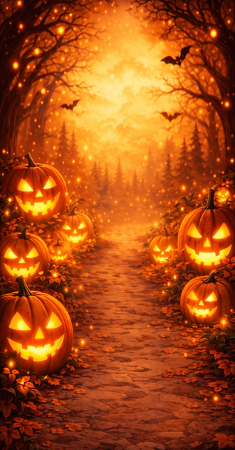 Orange Jack O Lantern background