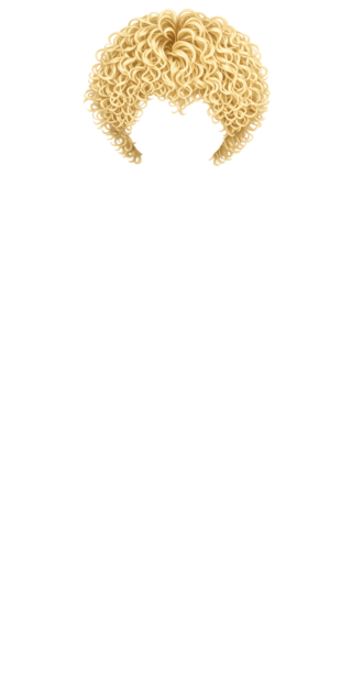 Cute male blonde curls