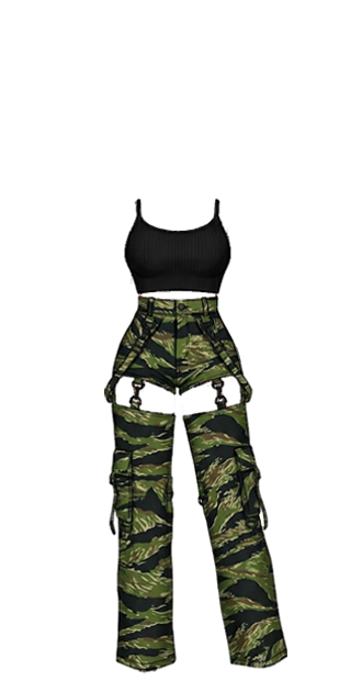 Ariana Grande Camo Outfit