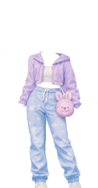 Bunny purple outfit