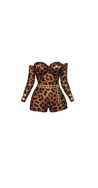 Emily Leopard Playsuit