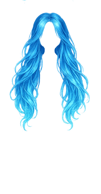 Long blue hair