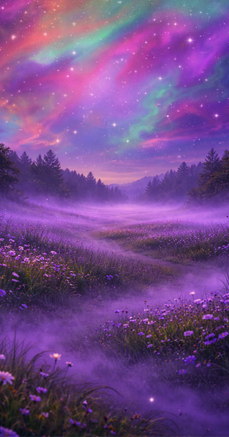 Galaxy in the Mystical Meadows