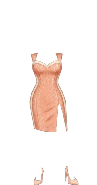 Peaches and Cream Party Dress