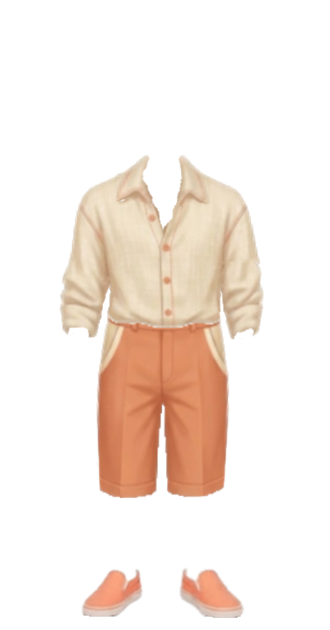 Beach Peaches and Cream Outfit - Male